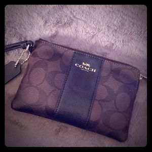 Coach wristlet ~ brown monogram
